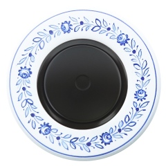 keramika, slovácký vzor - LED stmívač černý/černý mat