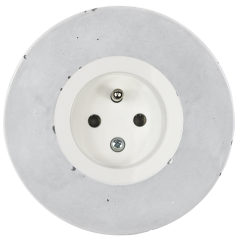 concrete - outlet cover white